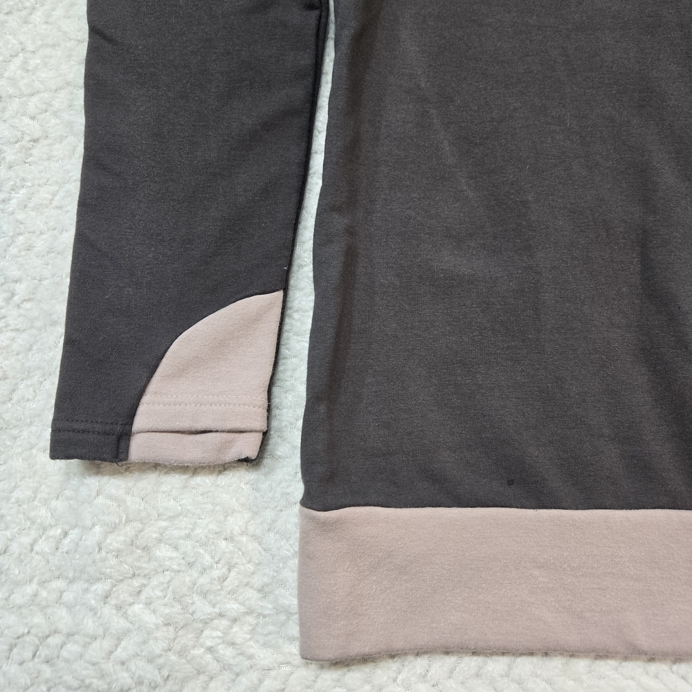 Ampersand Avenue Womens Size Large Side Zip Pullover Charcoal & Dusty Mauve - Picture 4 of 10